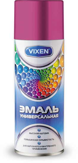 Аэрозольная краска VIXEN Эмаль универсальная быстросохнущая в баллончике алкидная глянцевая, фиолетовый #1