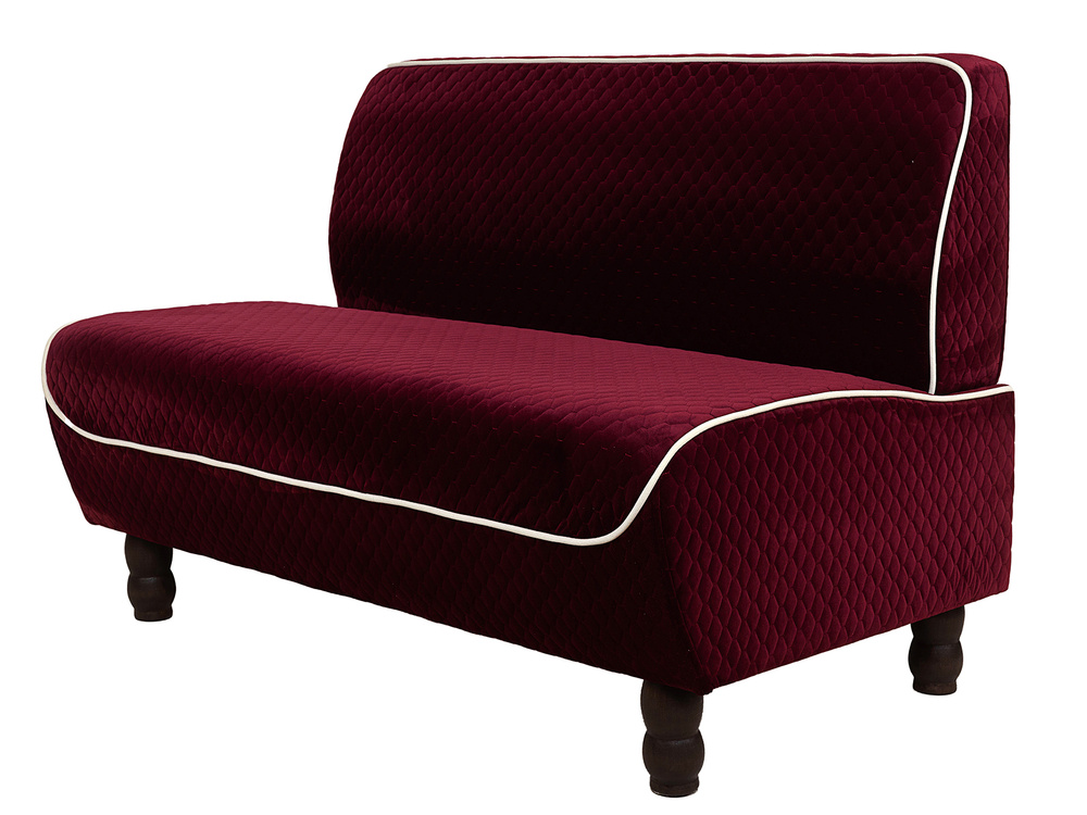 Петролюкс Прямой диван, механизм Нераскладной, 119х65х84 см,бордовый, темно-бордовый  #1