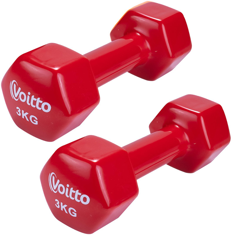 Набор виниловых гантелей для фитнеса Voitto 3 кг (2шт) #1