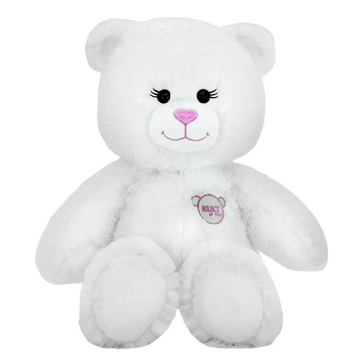 Мягкая игрушка "Медведь", 3 открытки, цвет белый, 65 см #1