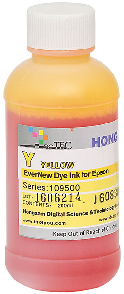 Чернила DCTec водорастворимые Epson Pro7900 EverNew Yellow (желтый) 200 мл  #1