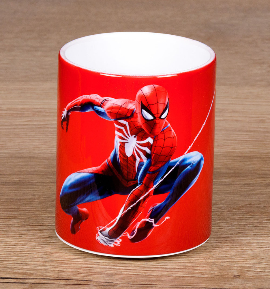 Кружка для кофе и чая "Супергерой Человек-паук" (100% керамическая, 330 мл) с красивым принтом (смешной #1