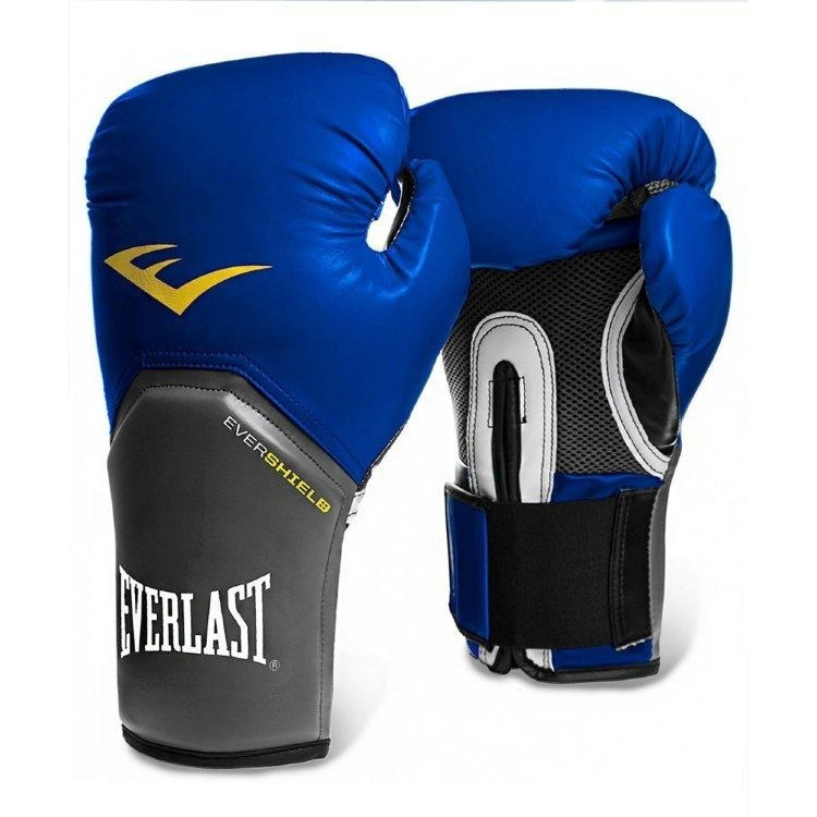 Боксерские перчатки тренировочные Everlast Pro Style Elite - Синий (14 oz)  #1