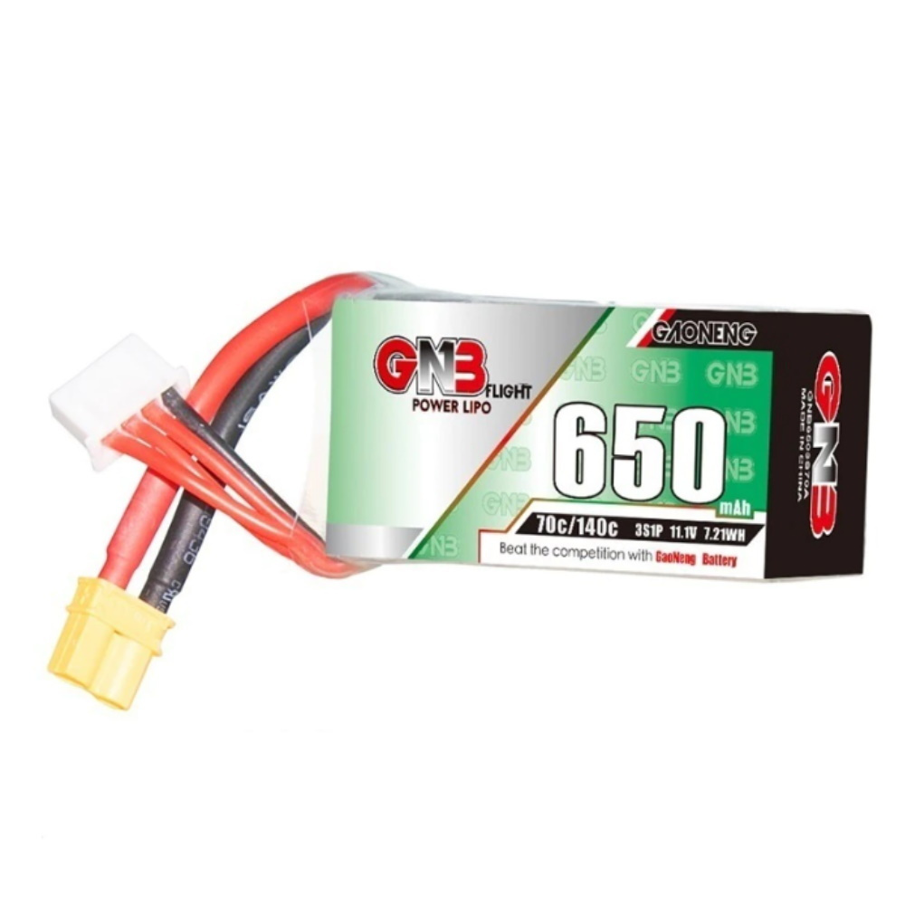 Аккумулятор GaoNeng GNB 3S 650 мАч 11,1 В 70C/140C Lipo разъем XT-30 ...