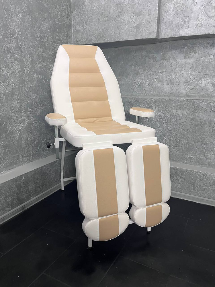 Педикюрное кресло Verto Classic, бело-бежевое #1