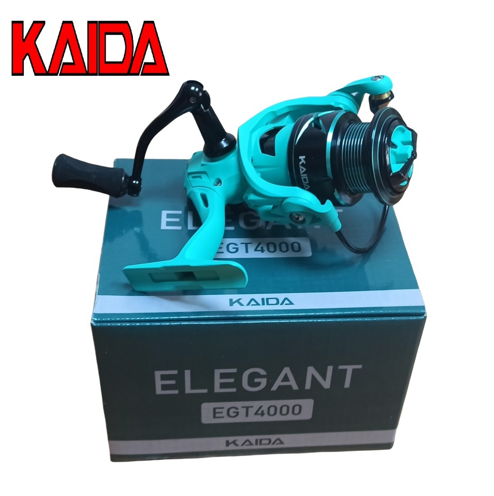 Катушка безынерционная Elegant 4000 KAIDA , 7+1 подшипник, ручка "прямой привод  #1