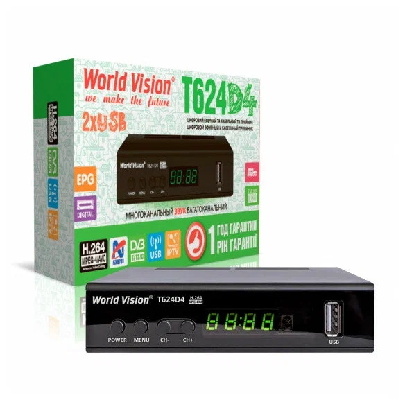 World Vision ТВ-ресивер T624D4 , черный #1