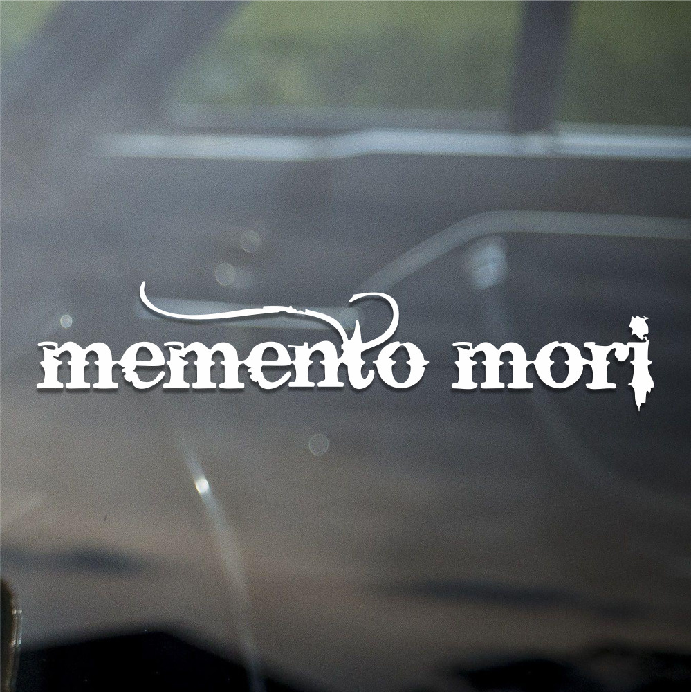 Наклейка на авто Memento mori / Помни о смерти, 19х4 см #1