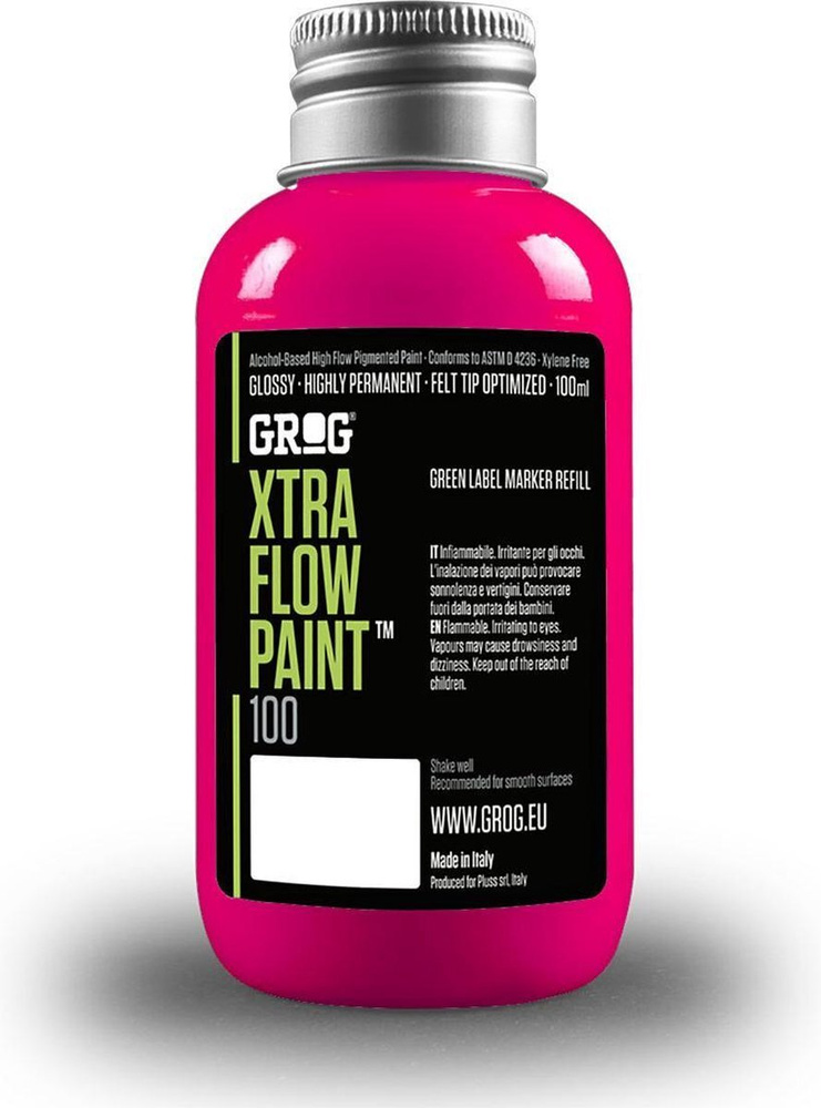 Заправка для маркеров и сквизеров Grog Xtra Flow Paint фуксия Jellyfish Fuchsia 100 мл  #1