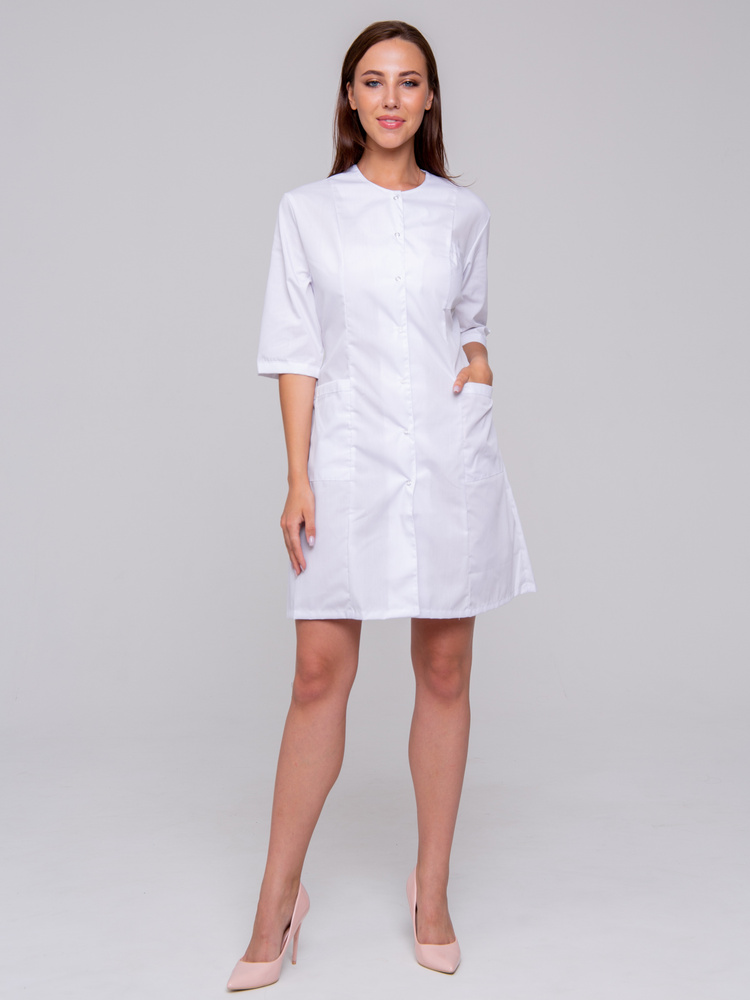 Халат медицинский женский белый/ Медицинская одежда #1