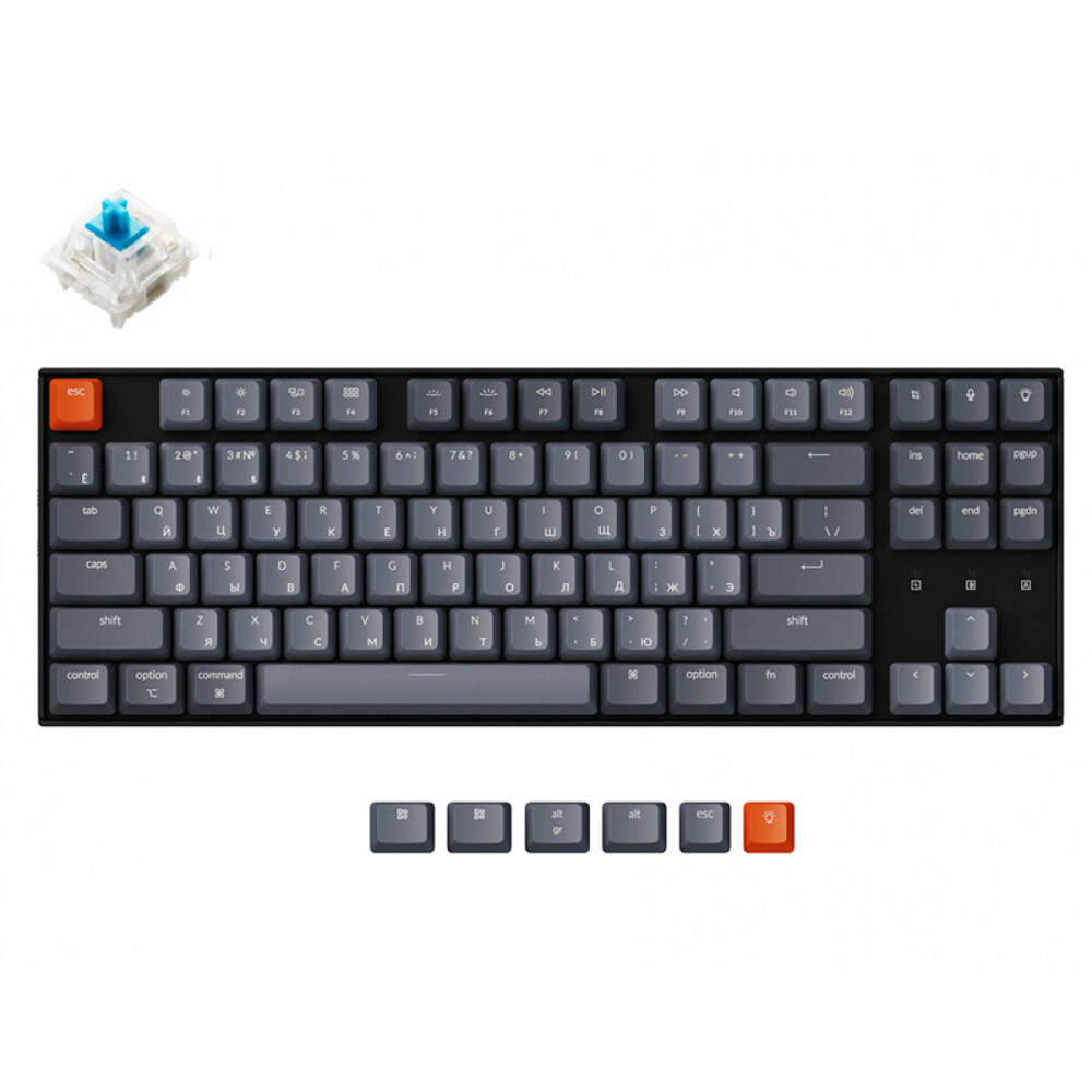 Игровая клавиатура Keychron K8 TKL White LED Gateron Blue (K8G2) #1