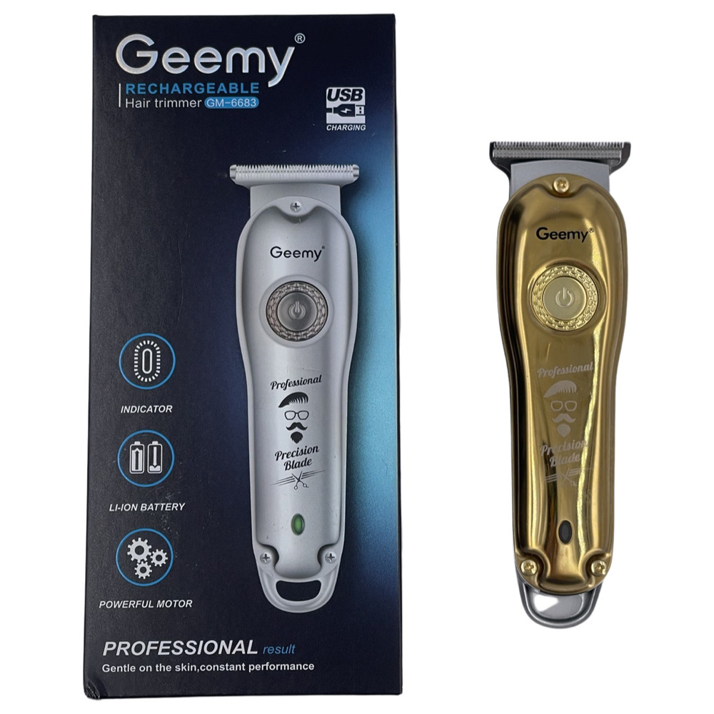 Триммер для бороды профессиональный/GEEMY GM 6683- беспроводная, титановое покрытие лезвий  #1