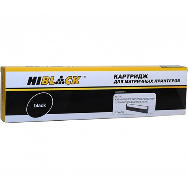 Картридж Hi-Black для Epson LX/FX-800/300/400 MX-80, черный, 10м #1