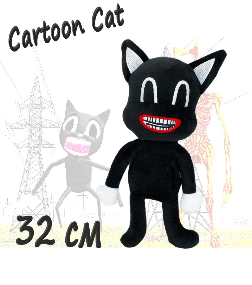 Мягкая игрушка кот Cartoon Cat 32 см/ Мультяшный кот/ Картун Кэт/ персонаж  из сиреноголового/ плюшевый кот - купить с доставкой по выгодным ценам в  интернет-магазине OZON (663872210)