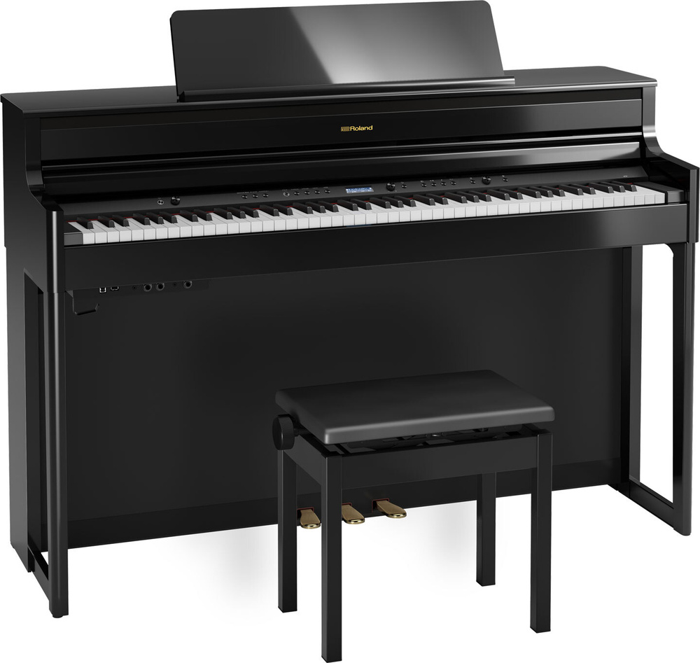 Цифровое пианино Roland HP704 PE, Углеродный черный #1