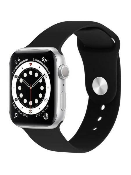 Ремешок силиконовый для часов Apple Watch series 1-8, SE 38-40-41mm / Сменный браслет премиум качества #1