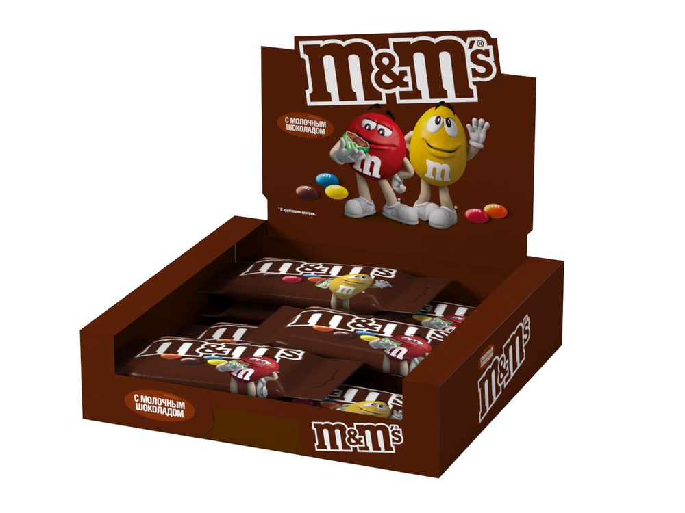 Драже M&M's с молочным шоколадом, 45 г x 32 шт./уп. #1