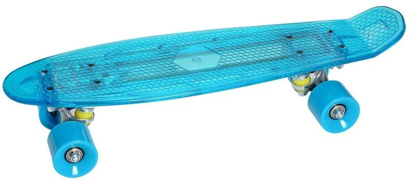Скейтборд детский Игротрейд пластиковый 56 х 15 см со светом, пениборд для начинающих, скейт для детей, #1