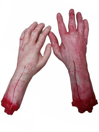 Окровавленные отрубленные руки бутафорские конечности декорация на Хэллоуин Borosko 33-011  #1