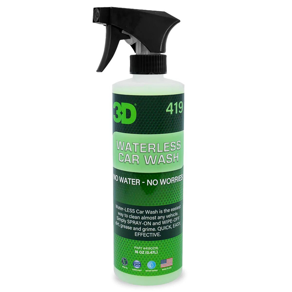 средство для мытья кузова 419 безводное WATERLESS CAR WASH 3D (спрей, 473мл)  #1