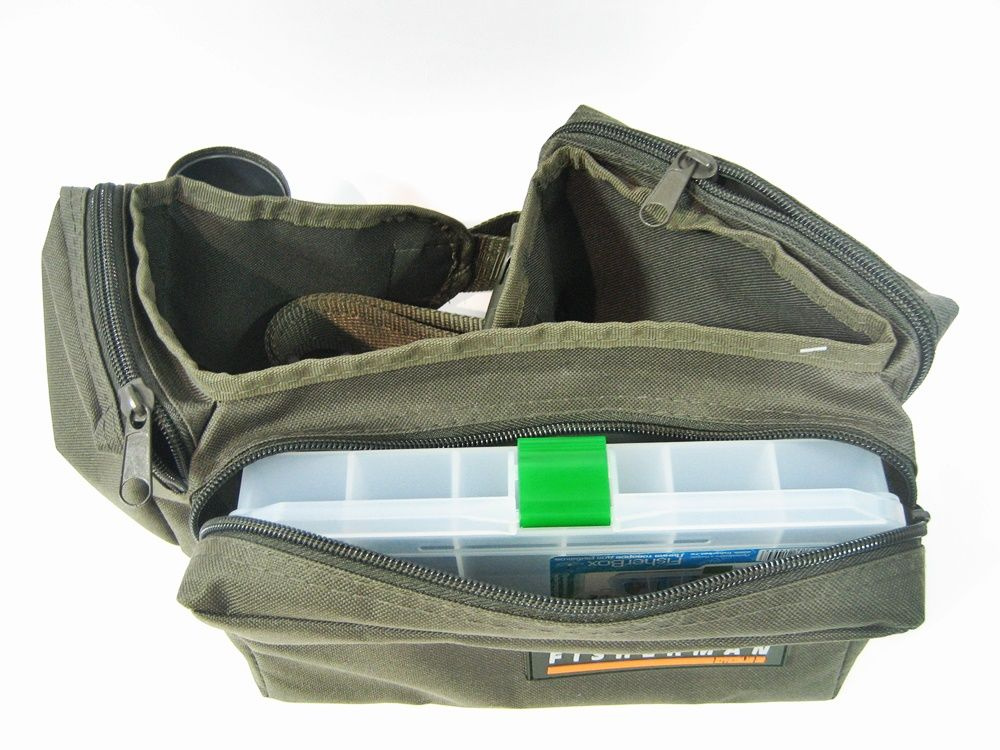 Поясная сумка Fisherman Ф06 - разгрузочная для рыбалки / 3 кармана / с одной коробкой  #1