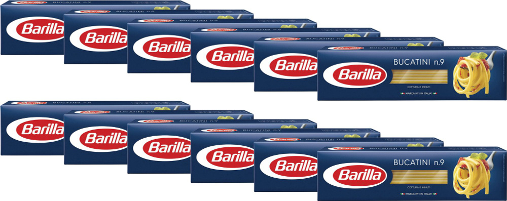 Макаронные изделия Barilla No 9 Bucatini Букатини, комплект: 12 упаковок по 400 г  #1