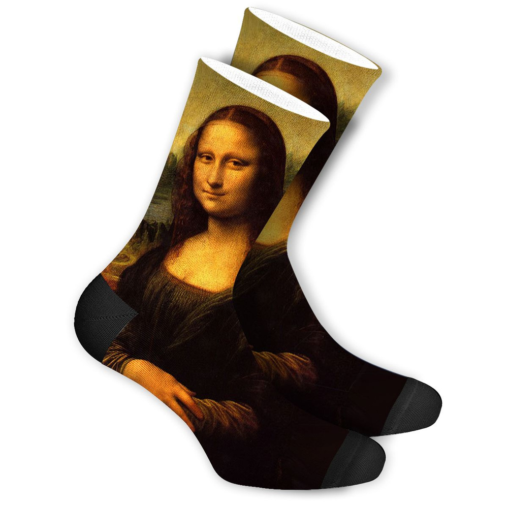 Носки mimisocks Носки с принтом "Мона Лиза - Леонардо Да Винчи", 1 пара  #1
