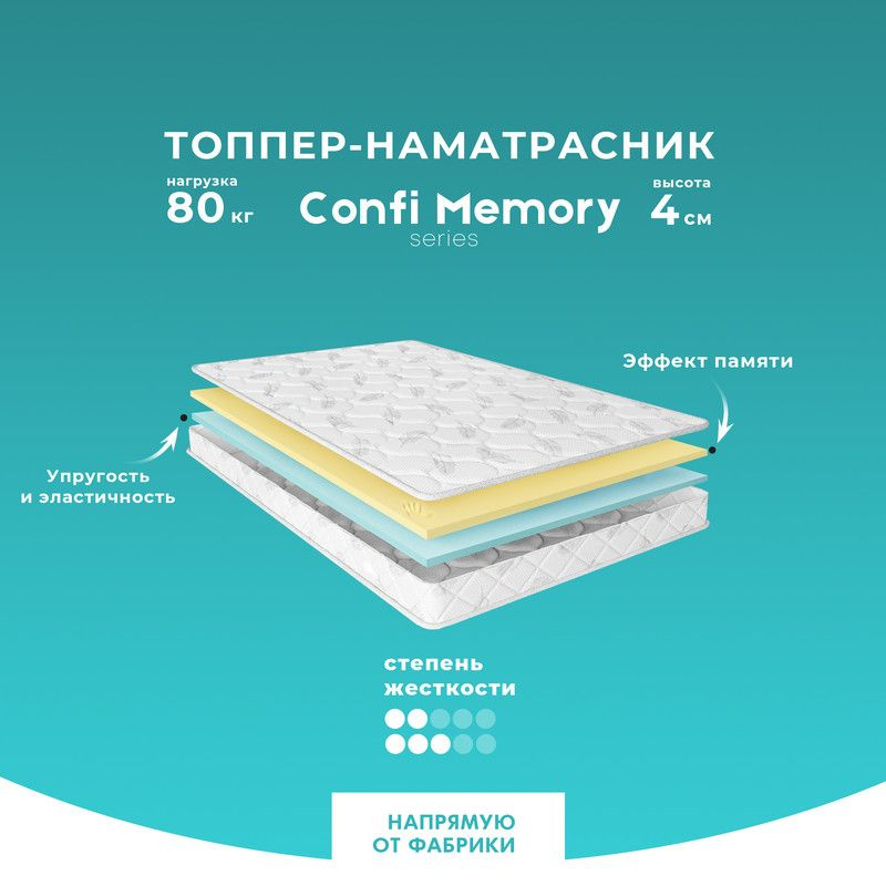 PRIME SLEEP Матрас Confi Memory, Беспружинный, 90х190 см #1