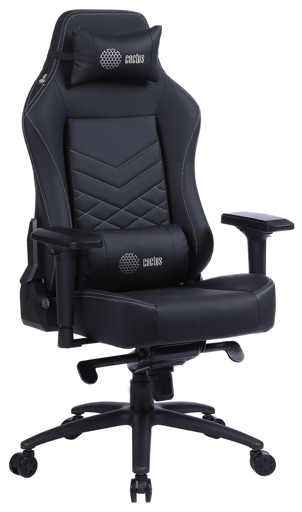 Кресло игровое Cactus CS-CHR-0112BL-M черный эко.кожа с подголов. крестов. черный  #1
