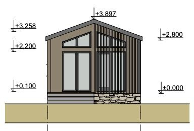 Готовый проект каркасного дома "Барнхаус 50". Площадь 50м2.  #1