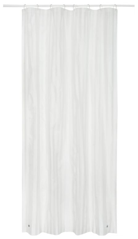 Штора для ванны с кольцами 120х200 см, цвет белый #1