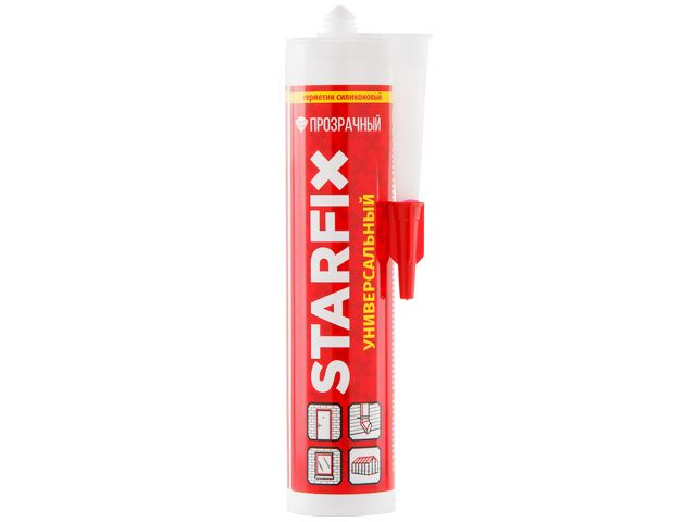 Герметик силиконовый STARFIX Universal Silicone бесцветный 300 мл (SM-77769)  #1