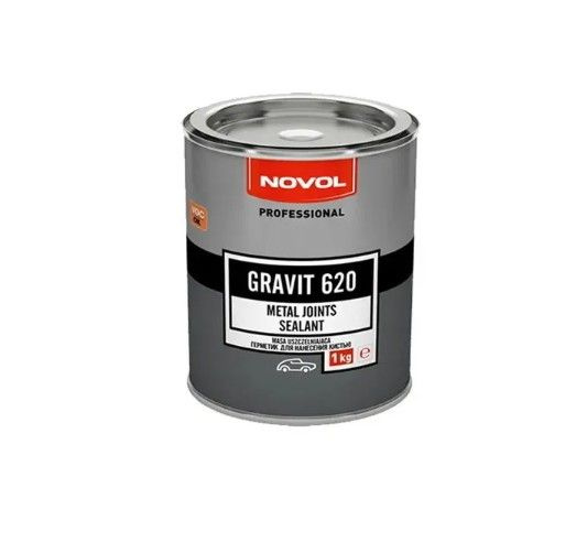 Герметик кузовной, шовный Novol GRAVIT 620 серый под кисть, банка 1 кг., 33109  #1