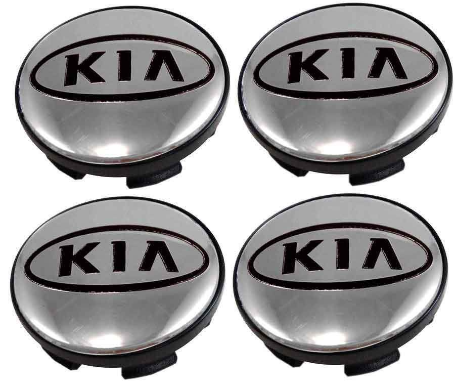 Колпачки Kia на диски 63/55/6 мм - 4 шт / Заглушки ступицы Киа для колесных дисков КиК Виком Рапид  #1
