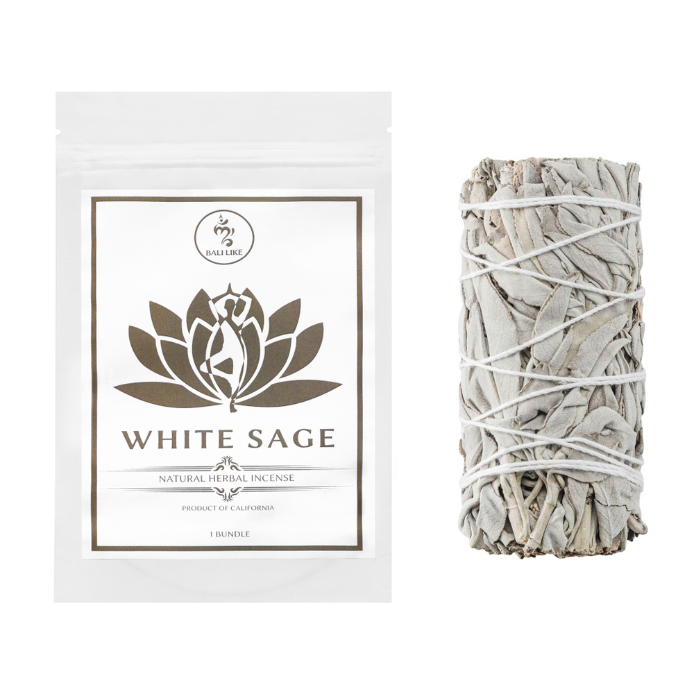 Благовония Калифорнийский белый шалфей White Sage 10 см BALI LIKE  #1