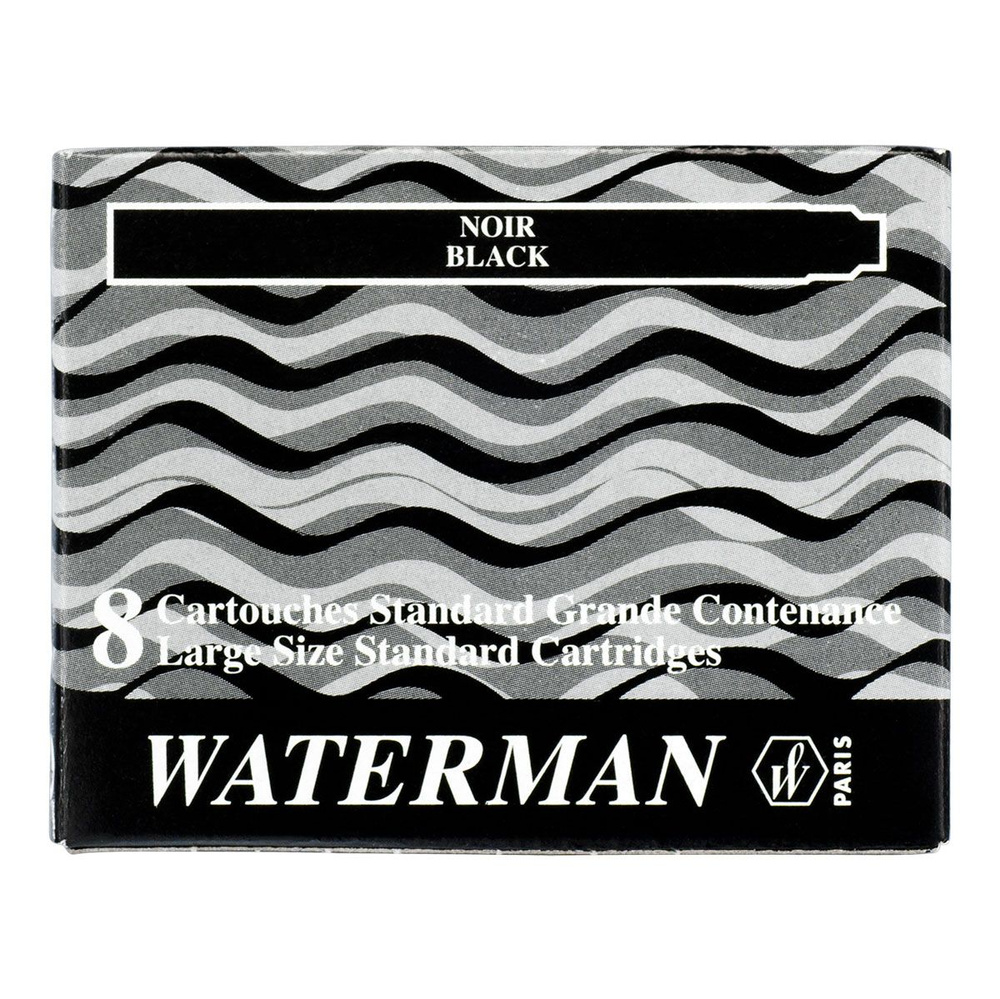 Картридж для перьевой ручки для перьевой ручки WATERMAN, черный, 8 шт  #1