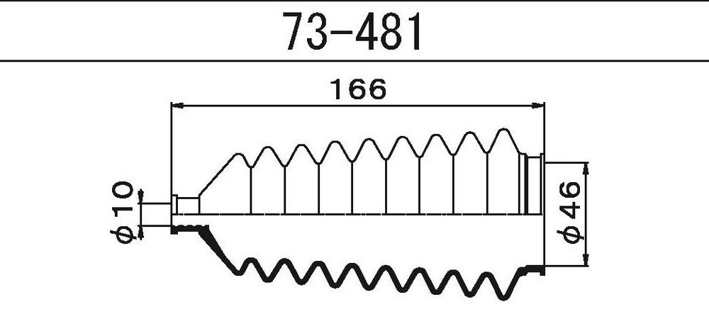 Пыльник рулевой рейки Maruichi 73-481 - MARUICHI RUBBER арт. 73-481 ...