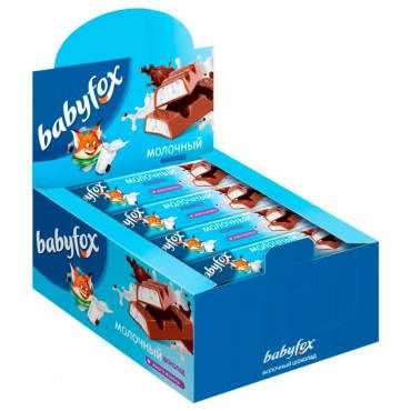 BabyFox шоколад молочный, 45 г (упаковка 30 шт.) #1