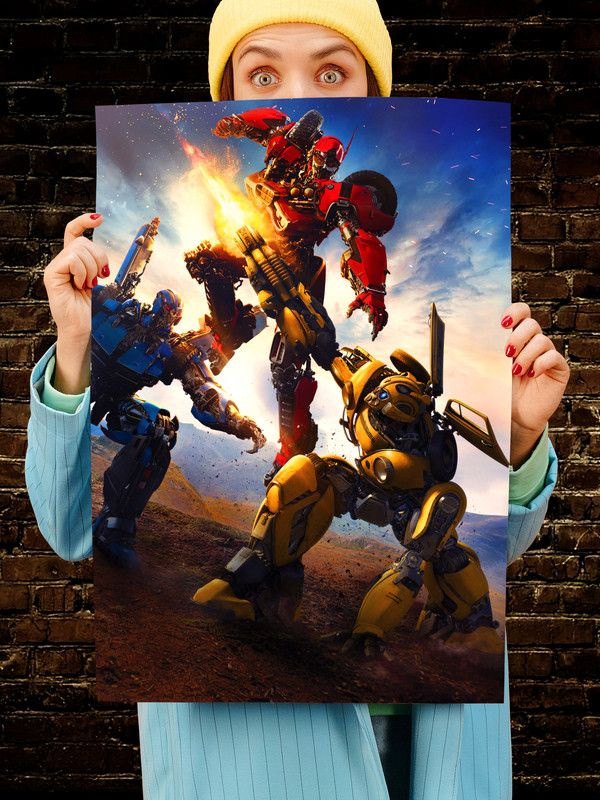 Постер интерьерный Трансформеры, 70х46 см. Матовый яркий. Бамблби Transformers  #1