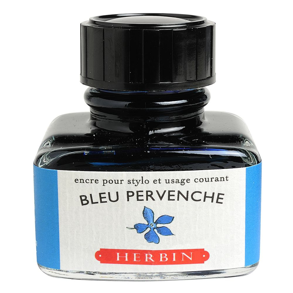 Чернила в банке Herbin, 30 мл, Bleu pervenche Голубой барвинок #1