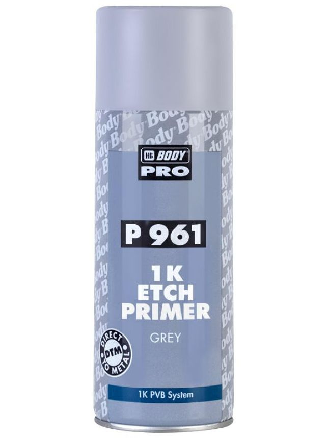 Грунт BODY P 961 1K ETCH Primer кислотный темно-серый, антикоррозийный травящий, аэрозоль 400 мл.  #1