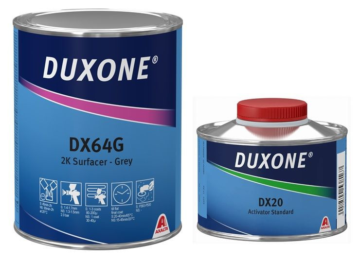 DUXONE Грунт DX64+DX20 СЕРЫЙ (1л+0,25л) #1