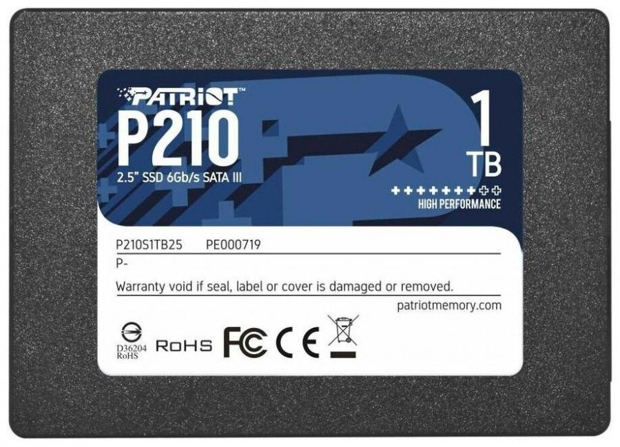 Patriot Memory 1 ТБ Внутренний SSD-диск SSD Patriot P210 1TB P210S1TB25 (P210S1TB25) #1