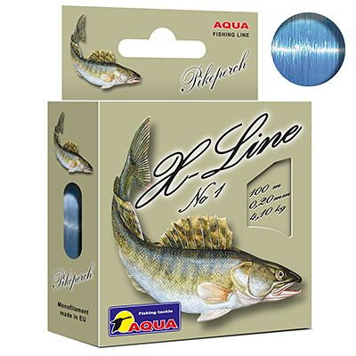 Монофильная леска для рыбалки Aqua X-Line Pikeperch (Судак) 0,20mm 100m ( 1 штука )  #1