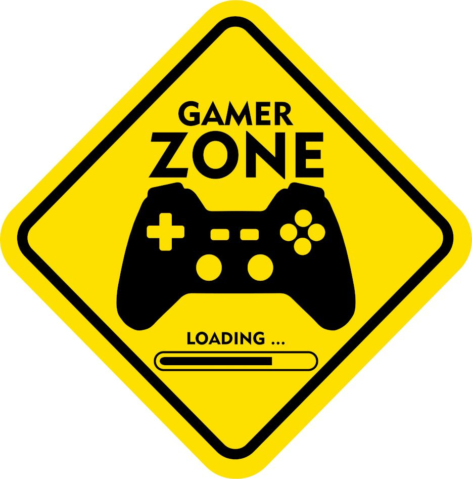 Знак декоративный "Gamer zone" (32х32 см., пластик). Картина в подарок / декор для детской комнаты / #1