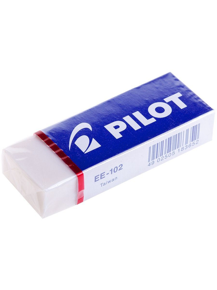 Ластик Pilot, прямоугольный, винил, картонный футляр, 61x22x12мм (5 шт), EE-102  #1