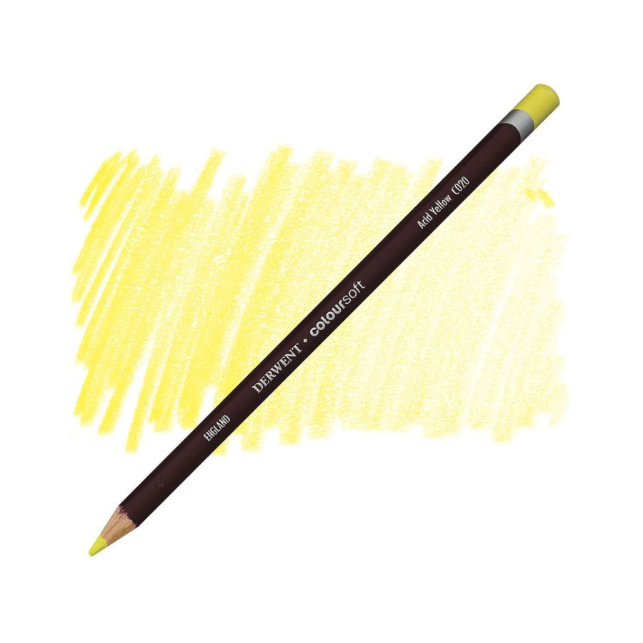 Карандаш цветной Derwent "Coloursoft" C020 Желтый кислотный #1