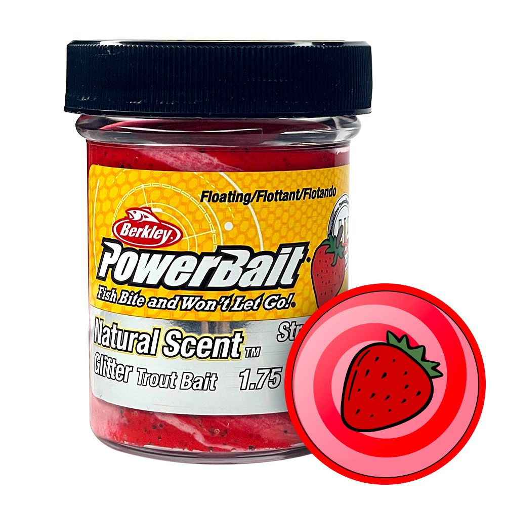 Паста форелевая Berkley PowerBait Natural Scent Trout Bait 50g Fruit Range Strawberry Dream (Клубника) #1