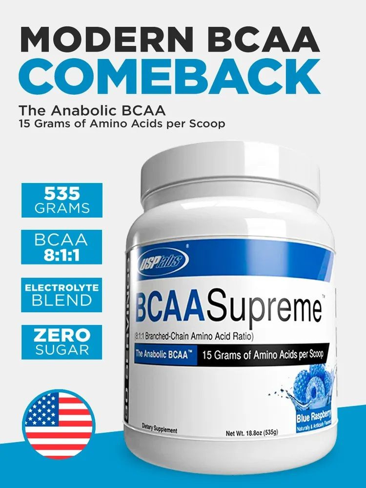 BCAA Supreme 8:1:1 Blue Raspberry / Modern BCAA 30 порций Голубая Малина USP Labs США  #1