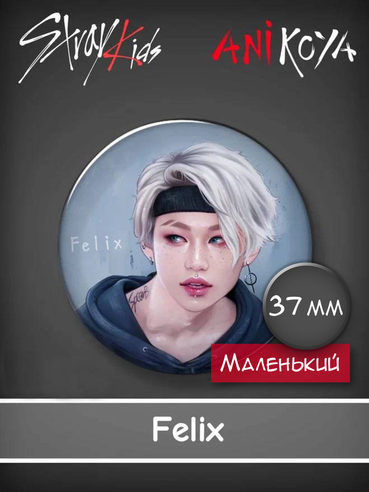 Значок k-pop группы Stray Kids / Стрей Кидс - Феликс / Felix мерч #1